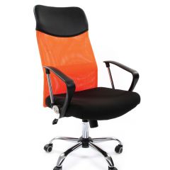 Кресло для руководителя CHAIRMAN 610 N (15-21 черный/сетка оранжевый) в Талице - talica.mebel24.online | фото