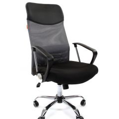 Кресло для руководителя CHAIRMAN 610 N(15-21 черный/сетка серый) в Талице - talica.mebel24.online | фото