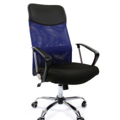 Кресло для руководителя CHAIRMAN 610 N (15-21 черный/сетка синий) в Талице - talica.mebel24.online | фото