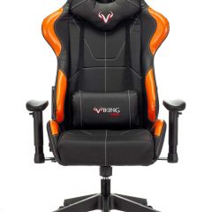 Кресло игровое Бюрократ VIKING 5 AERO ORANGE черный/оранжевый в Талице - talica.mebel24.online | фото 3