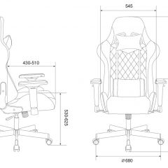 Кресло игровое Бюрократ VIKING 7 KNIGHT BR FABRIC коричневый/бежевый в Талице - talica.mebel24.online | фото 4