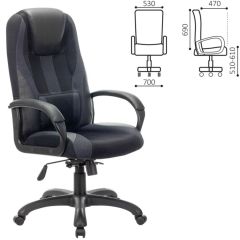 Кресло компьютерное BRABIX PREMIUM "Rapid GM-102" (экокожа/ткань, черное/серое) 532105 в Талице - talica.mebel24.online | фото 2