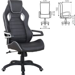 Кресло компьютерное BRABIX "Techno Pro GM-003" (черное/серое, вставки серые) 531814 в Талице - talica.mebel24.online | фото 2