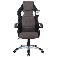 Кресло компьютерное BRABIX Techno GM-002 (ткань) черное/серое, вставки белые (531815) в Талице - talica.mebel24.online | фото 3