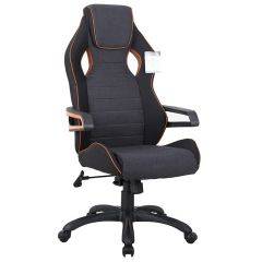 Кресло компьютерное BRABIX Techno Pro GM-003 (ткань черное/серое, вставки оранжевые) 531813 в Талице - talica.mebel24.online | фото