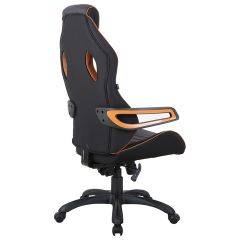 Кресло компьютерное BRABIX Techno Pro GM-003 (ткань черное/серое, вставки оранжевые) 531813 в Талице - talica.mebel24.online | фото 6