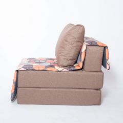 Кресло-кровать бескаркасное Харви (коричневый-геометрия браун) в Талице - talica.mebel24.online | фото 2