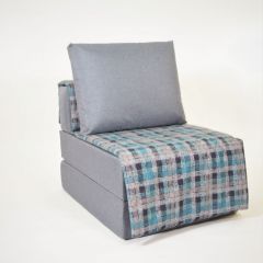Кресло-кровать бескаркасное Харви (серый-квадро азур) в Талице - talica.mebel24.online | фото