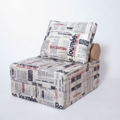 Кресло-кровать-пуф бескаркасное Прайм (Газета) в Талице - talica.mebel24.online | фото 1