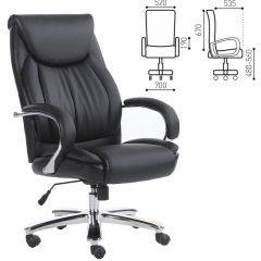 Кресло офисное BRABIX "Advance EX-575" (хром/экокожа/черное) 531825 в Талице - talica.mebel24.online | фото 1