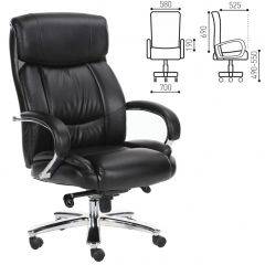 Кресло офисное BRABIX "Direct EX-580" (хром/рециклированная кожа/черное) 531824 в Талице - talica.mebel24.online | фото