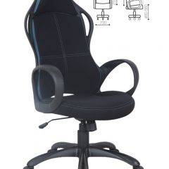 Кресло офисное BRABIX PREMIUM "Force EX-516" (ткань черная/вставки синие) 531572 в Талице - talica.mebel24.online | фото 2