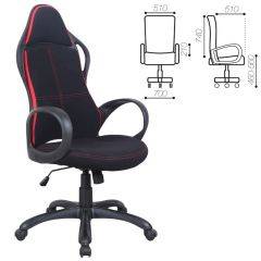 Кресло офисное BRABIX PREMIUM "Force EX-516" (ткань черное/вставки красные) 531571 в Талице - talica.mebel24.online | фото 1