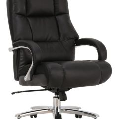 Кресло офисное BRABIX PREMIUM "Bomer HD-007" (рециклированная кожа, хром, черное) 531939 в Талице - talica.mebel24.online | фото