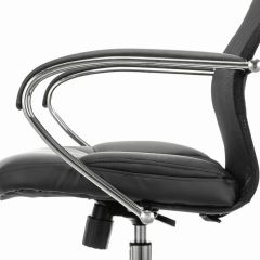 Кресло офисное BRABIX PREMIUM "Stalker EX-608 CH" (хром, ткань-сетка/кожзам, черное) 532091 в Талице - talica.mebel24.online | фото 4