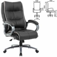 Кресло офисное BRABIX PREMIUM "Strong HD-009" (экокожа черная, ткань серая) 531945 в Талице - talica.mebel24.online | фото 2