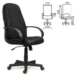 Кресло офисное BRABIX "City EX-512" (кожзам черный, ткань черная) 531407 в Талице - talica.mebel24.online | фото 2