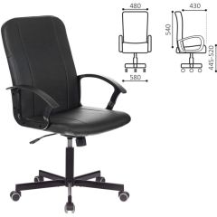 Кресло офисное BRABIX "Simple EX-521" (экокожа, черное) 532103 в Талице - talica.mebel24.online | фото 2