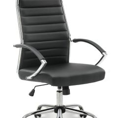 Кресло офисное BRABIX "Style EX-528", экокожа, хром, черное, 531947 в Талице - talica.mebel24.online | фото