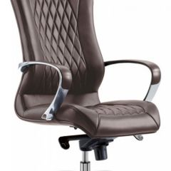 Кресло руководителя Бюрократ _AURA/BROWN коричневый в Талице - talica.mebel24.online | фото