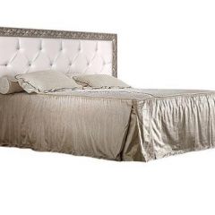Кровать 2-х спальная(1,4 м) Тиффани штрих-лак/серебро с мягким изголовьем с подъемным механизмом (ТФКР140-2[3]) в Талице - talica.mebel24.online | фото