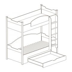Кровать 2-х ярусная №421 Прованс в Талице - talica.mebel24.online | фото 2