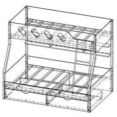 Кровать двухъярусная ДЕЛЬТА-20.02 в Талице - talica.mebel24.online | фото 6