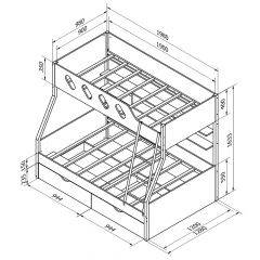 Кровать двухъярусная ДЕЛЬТА-20.02 в Талице - talica.mebel24.online | фото 5