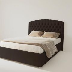 Кровать Берлин без основания 1600 (экокожа коричневая) в Талице - talica.mebel24.online | фото