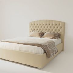 Кровать Берлин с ПМ 1400 (экокожа бежевая) в Талице - talica.mebel24.online | фото 3