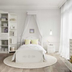 KI-KI КРД900.1 Кровать 900 (белый/белое дерево) в Талице - talica.mebel24.online | фото 3