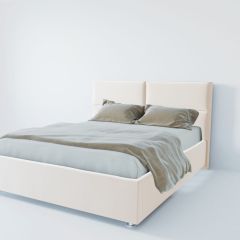Кровать Корсика с ПМ 1200 (экокожа белая) в Талице - talica.mebel24.online | фото 2