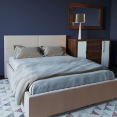 Кровать Корсика с ПМ 1400 (экокожа бежевая) в Талице - talica.mebel24.online | фото 2