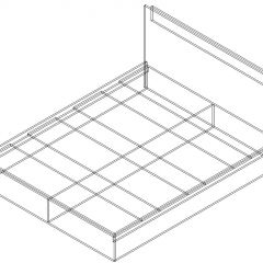 СОФИЯ Кровать КР 1400 (венге/дуб белфорт) щиты в Талице - talica.mebel24.online | фото 2