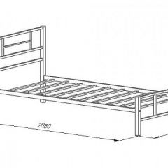 Кровать металлическая "Кадис 900х1900" Слоновая кость в Талице - talica.mebel24.online | фото 2