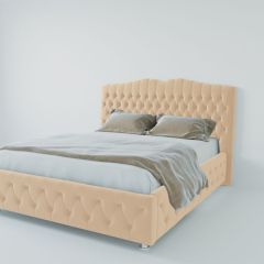 Кровать Нягань с ПМ 1200 (экокожа бежевая) в Талице - talica.mebel24.online | фото 2