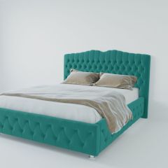 Кровать Нягань с ПМ 800 (велюр бирюзовый) в Талице - talica.mebel24.online | фото 2