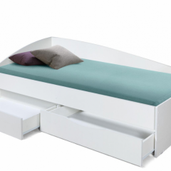 Кровать одинарная "Фея - 3" асимметричная 2000х900 (белая) в Талице - talica.mebel24.online | фото 2