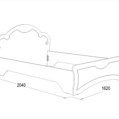 Кровать Ольга-10 МДФ (1400) без основания в Талице - talica.mebel24.online | фото 2