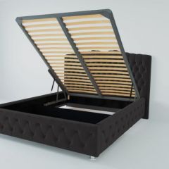 Кровать Нягань с ПМ 800 (экокожа кольт ч) в Талице - talica.mebel24.online | фото 2