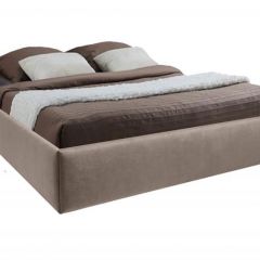 Кровать Подиум с ПМ 1400 (велюр серый) в Талице - talica.mebel24.online | фото