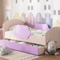 Кровать "Тучка" на щитах с бортиками + ящик в Талице - talica.mebel24.online | фото