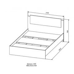 СОФИ СКР1400.1Кровать 1400 в Талице - talica.mebel24.online | фото 2