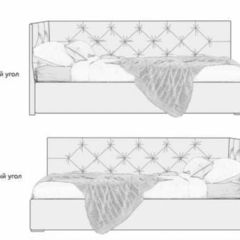 Кровать угловая Лэсли интерьерная +основание (120х200) в Талице - talica.mebel24.online | фото 2