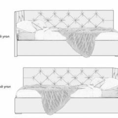 Кровать угловая Виола интерьерная +основание/ПМ/бельевое дно (120х200) в Талице - talica.mebel24.online | фото 5