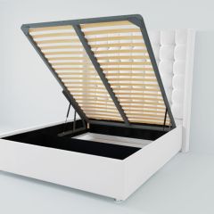Кровать Венеция ЛЮКС с ПМ 1200 (экокожа белая) в Талице - talica.mebel24.online | фото