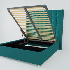 Кровать Венеция ЛЮКС с ПМ 800 (велюр бирюзовый) в Талице - talica.mebel24.online | фото