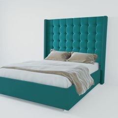 Кровать Венеция ЛЮКС с ПМ 800 (велюр бирюзовый) в Талице - talica.mebel24.online | фото 2