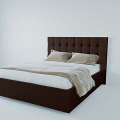 Кровать Венеция с ПМ 2000 (экокожа коричневая) в Талице - talica.mebel24.online | фото 2