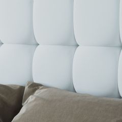 Кровать Венеция с ПМ 800 (экокожа белая) в Талице - talica.mebel24.online | фото 3